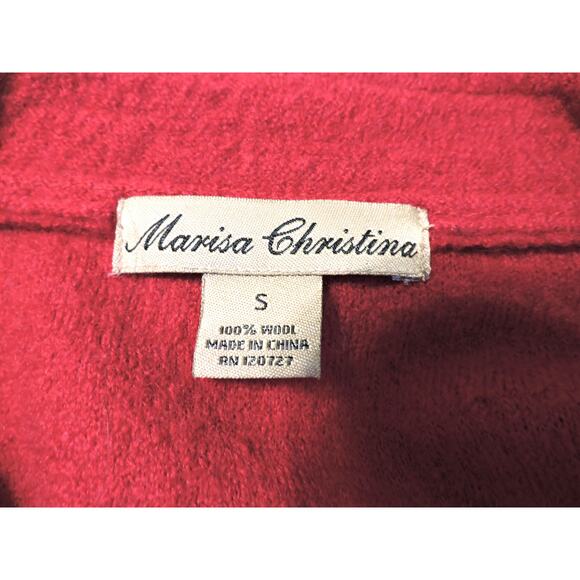Marisa Christina Red Wool Jacket Size S - Picture 6 of 6